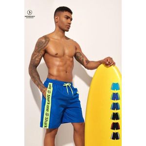 Zwembroek voor heren - licht blauw/wit - maat L