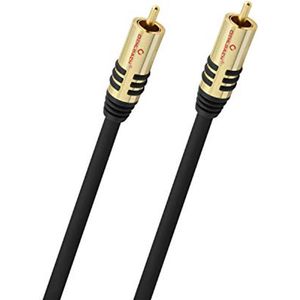 Subwoofer Cinch Kabel - 5m - Flexibele Audiokabel voor Diepe Frequenties - Zwart
