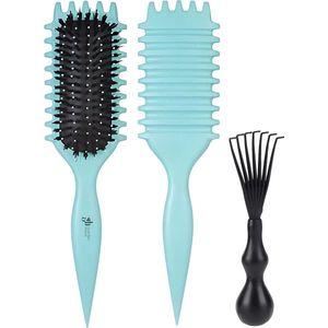 Guardian Beauty Haarborstel - Kruldefiniërende Borstel - Met Haarborstelreiniger - Groen