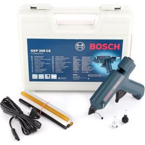 Bosch Professional - Lijmpistool GKP 200 CE (8 x lijmstick 200 mm, afneembare kabel 3,5 m, extralang mondstuk, mondstuk met brede sleuf, universeel mondstuk)