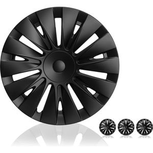 Wieldoppen - Mat Zwarte - Blade - 19 inch - Set van 4 stuks