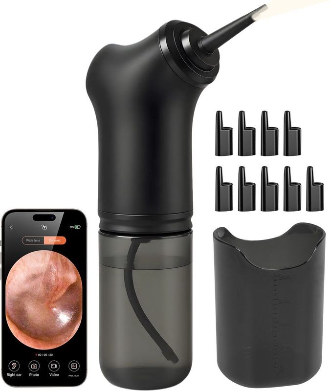 Nuvance - Oorsmeer Verwijderaar - Elektrisch - Met Camera & App - 10 Opzetstukken