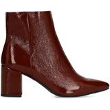 Manfield - Enkellaarsjes - Burgundy - Lakleren - Met Hak