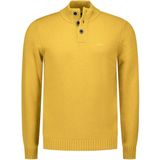 NZA - Gele Wollen Trui - Knoopkraag - Herentrui