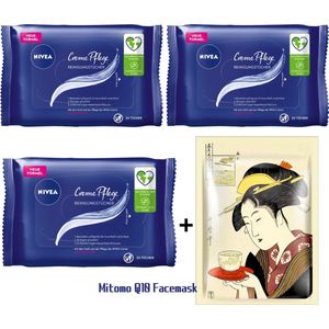 Nivea Creme Care Gezicht Reinigingsdoekjes - 2 x 25 st - Voor Gezicht Ogen en Lippen - Verwijdert Waterproof Makeup