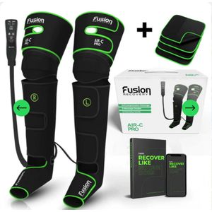 Professioneel Beenmassage & Voetmassage apparaat voor Bloedcirculatie - Sport Gym Fitness - Recovery Boots - Voet Massage Vermoeide Benen Shiatsu Luchtcompressie Bloedsomloop lymfedrainageapparaat Oedeem Vibrolegs Fusion Recovery Air-C Pro