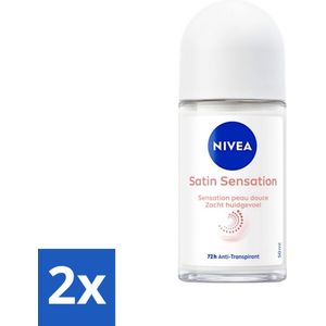 NIVEA - Deodorant Roller - Zachte Aanzet - 72 Uur Anti-Transpirant - 50 ml - Voordeelverpakking - 2 stuks