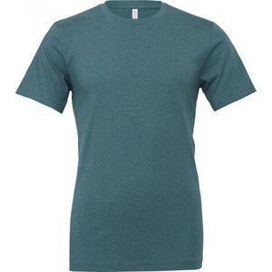 Bella+Canvas Unisex Heather CVC Short Sleeve Tee CV3001CVC - Heather Deep Teal - M