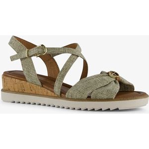 Tamaris dames sandalen met sleehak beige - Maat 40
