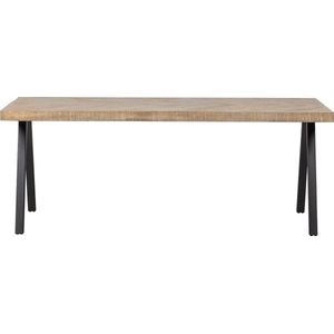 WOOOD Tablo Tafel Visgraat met 2-standen Poot - Mango - 75x180x90