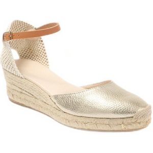 Sleehakken van leer en jute met gecoate hak