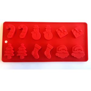 Eizook Kerst Siliconen vorm Kerstmis - Fondantvorm - Chocoladevorm Kerst - IJsvorm