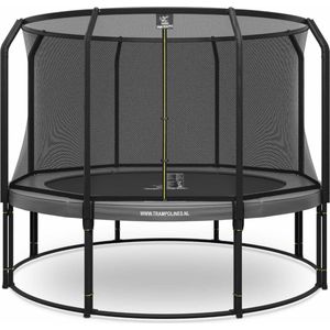 Magic Circle Pro - Trampoline met veiligheidsnet - ø 366 cm - Grijs - Ronde trampoline met net - Buitenspeelgoed