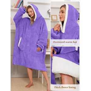 Oversized hoodie, fleece enorme draagbare deken voor vrouwen en mannen