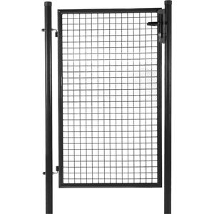 Tuinpoort - Staal - 1x1,50m - 50x50mm Maaswijdte - Zwart