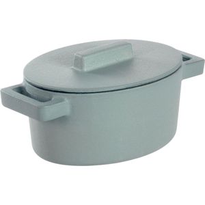 Braadpan Blauw 13 cm x 10 cm incl deksel - Sambonet