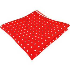 Zijden zakdoek gestippeld - handgerolde randen - kleurrijk afgezet - Pochette kavalierdoek - 100% zijde