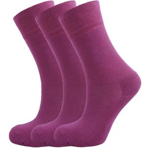 Bamboe - sokken - 1 paar - Frambozenrood - maat 41-46