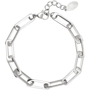 Armband Rechthoekige Schakels | Zilver