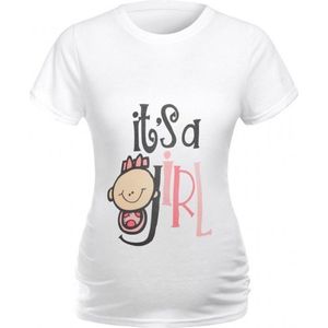 Gender reveal t-shirt It's a Girl maat L - genderreveal - zwanger - t-shirt - babyshower - girl - dochter