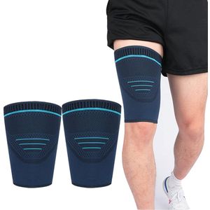 Gigicial Compressiekous Dij - Herstel Quadriceps - Effectieve Ondersteuning Voor Knieschade En Spiervermoeidheid - 2 - Voor Sport En Dagelijks Gebruik Donkerblauw
