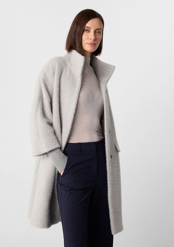 COMMA Tussenmantel  lichtgrijs