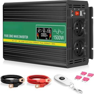 Lexium Omvormer 12V 230V - Spanningomvormer - Auto omvormer - Stopcontact - Autolader