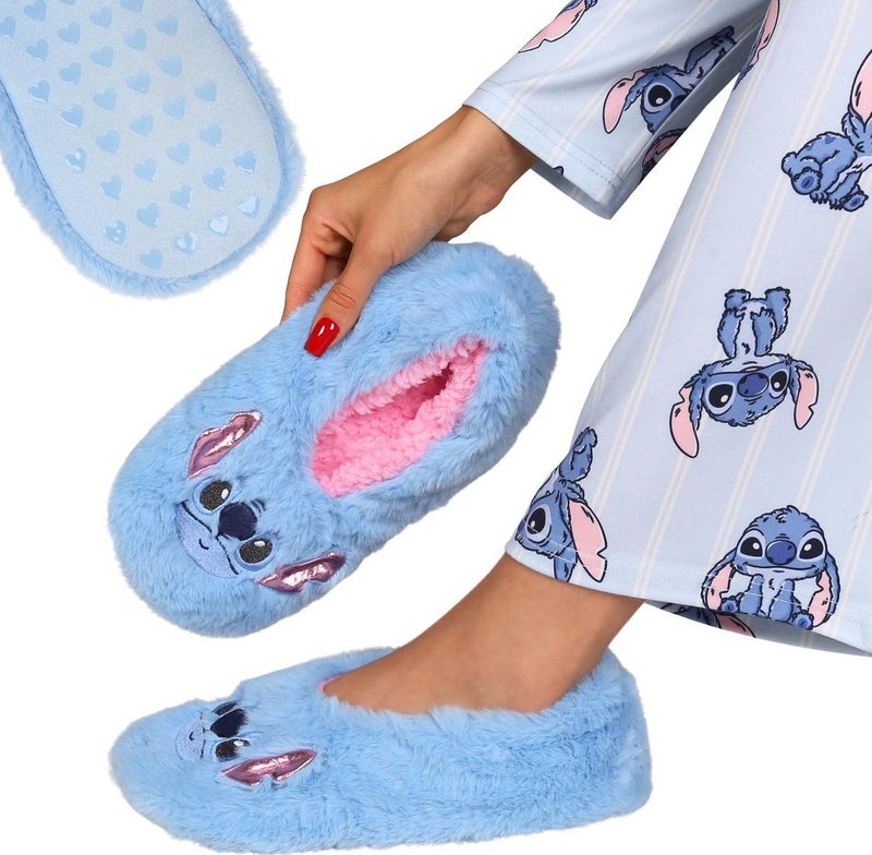DISNEY Stitch WARM meisjes SLIP-ON huisslippers, ANTISLIP slippers voor thuisgebruik 31-36