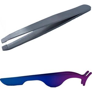 Pincet + Wimperpincet – Pincet Epileer – Stevig metaal – Pincet voor Wimper - 2 Kleuren- oDaani