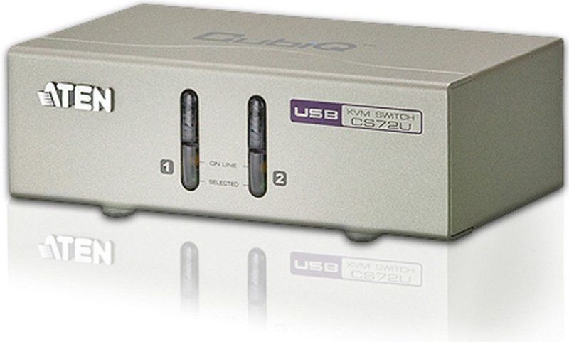 Aten - CS72U - KVM Schakelaar - Grijs - 2 Poorten