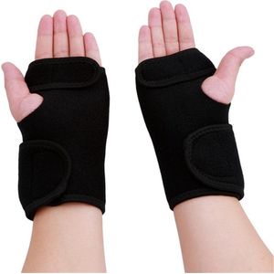 EXCITAT Polsbrace Set - Polsbandjes - Polsbeschermers - Links en Rechts - Universele Polssteun Carpaal Tunnel Syndroom - Zwart - 1 paar