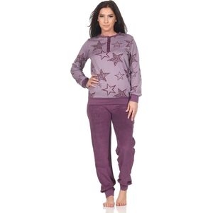 Normann - 22420193030 - Dames Pyjama - Roze en Blauw - Badstof