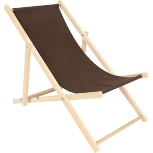 Ligstoel, inklapbaar, houten ligstoel, relaxstoel, campingstoel, tuinligstoel, weerbestendig, ligstoel, inklapbaar, 119 cm x 58 cm, kleur bruin, klapstoel van hout