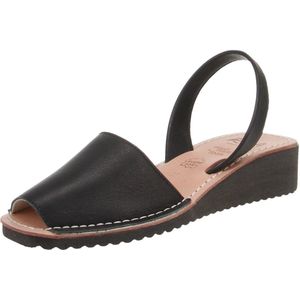 Ria Menorca 22950 Plataforma Berlin - Damesschoenen sandalen - Fluweel-Negroen