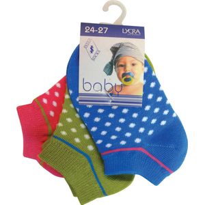 Baby sokjes meisjes fantasie - maat 19/20 - 12 paar - 90% KATOEN - Naadloos