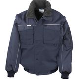 Result Zip Sleeve Heavy Duty Jacket RT71 - Navy/Navy - XXL