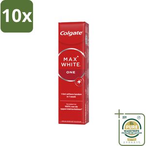 10 x Colgate Tandpasta Max White One 75 ml - Grootverpakking - Tandpasta - Witte Tanden - Whitening - Tanden Witter Maken - Tandpasta Whitening