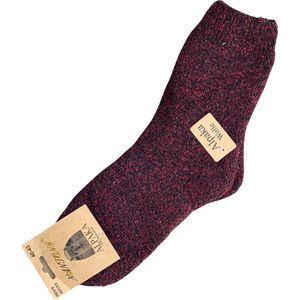 green-goose® Alpaca Damessokken | 1 Paar | Donker Rood | 95% Alpaca Wol | Maat 39-41 | Heerlijk Warm en Rekbaar