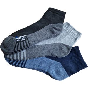 Ruinur Sport Sneakersokken - Enkelsokken - 3 Paar - Maat 40-46 - Zwart-Multicolour