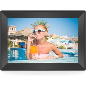 Slimme digitale fotolijst 10,1 inch met wifi en touchscreen - 16 GB opslagruimte voor kamer- en woonkamerdecoratie