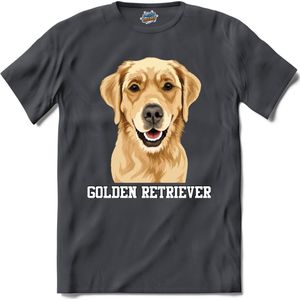 Golder Retriever | Honden - Dogs - Hond - T-Shirt - Unisex - Mouse Grey - Maat S
