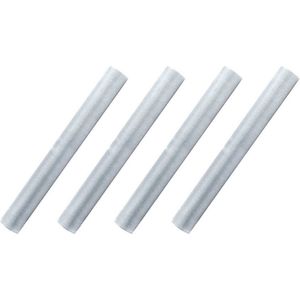 4x rollen zilveren glans organza stof 36 cm