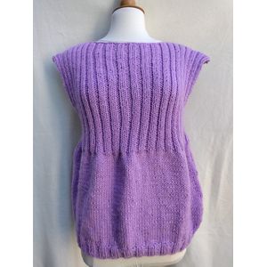 Handgebreide trui / spencer in lila handgemaakt