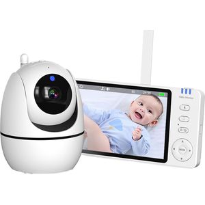 Babyfoon met Camera - Baby Monitor met Brede Kijkhoek - Babyfoon met Camera en App - 355° Rotatie