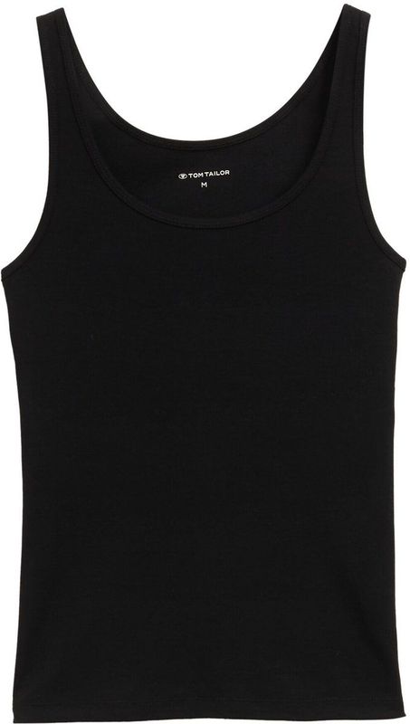 TOM TAILOR - Top - Zwart - Mouwloos - Slanke Pasvorm