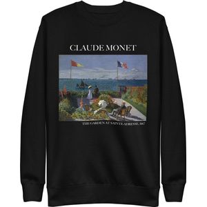 Claude Monet 'De Tuin bij Sainte-Adresse' (""The Garden at Sainte-Adresse"") Beroemd Schilderij Sweatshirt | Unisex Premium Sweatshirt | Zwart | M