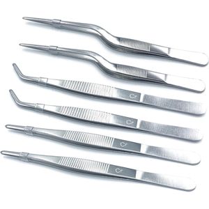 Tweezer Set voor Precieze Keuken- en Medische Toepassingen, 6 Stuks
