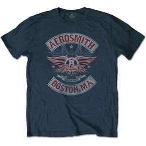 Aerosmith - Boston Pride Heren T-shirt - L - Blauw