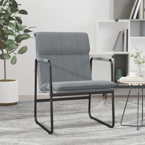 Furniture Limited - Loungestoel 55x64x80 cm stof lichtgrijs
