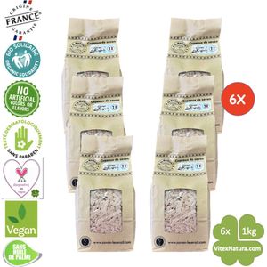 Marseille zeepvlokken katoenbloesem | 6x 1 kg | Zuinig Ecologisch Milieuvriendelijk Hypoallergeen | Zonder conserveermiddel Zonder kleur | Le Serail